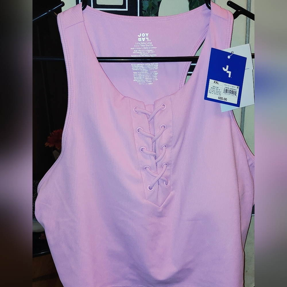 🌺 5/25🌺 Joy Lab Pink Lace-Up Spirts Bra